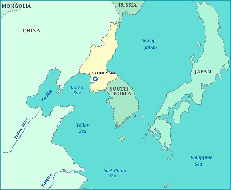 Korea China Map