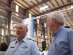 The Author with USCG Commander Thad Allen (Credit: SLD, April 9th, 2010)