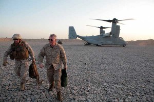 General Trautman in Iraq, USMC, November 2009. Credit, USMC 