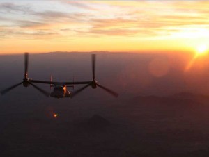 Osprey Operating in Afghanistan (Credit: USMC)