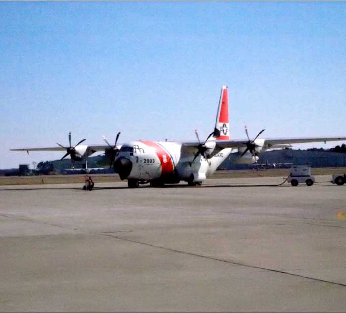 The USCG C-130 as Seen in Elizabeth City Air Station (Credit: SLD)