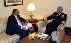 Admiral Nirmal Verma with the Editor of India Strategic, Gulshan Luthra Credit: India Strategic 
