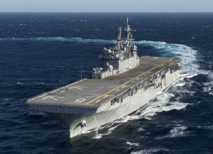 USS America during its builder trials. Credit: Huntington Inngalls, November 2013.