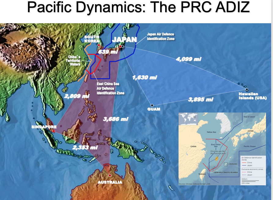 The Prc Declares An Air Defense Identification Zone Challenging The Pacific Defense Quadrangle Second Line Of Defense