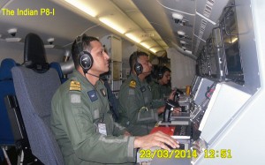 The Indian P-8 during the search. Credit: India Strategic 