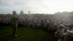 Brigadier Gen. John Frewen, commanding officer, 1st Brigade, Australian Army, discusses objectives for the deployment and the importance of training with Marine Rotational Force – Darwin.  The Marines with MRF-D will conduct unilateral training and bilateral training with the Australian Defence Force in the Northern Territory and at existing ADF facilities during the six-month rotation.Marine Rotational Force Darwin, 4/11/14 
