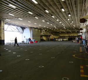 View of hanger deck USS America. Credit: Second Line of Defense