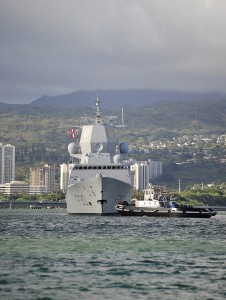 PEARL HARBOR (July 25, 2014) Royal Norwegian Navy frigate HNoMS Fridtjof Nansen (F 310) arrives at Joint Base Pearl Harbor-Hickam in preparation for the Rim of the Pacific (RIMPAC) 2014 exercise.  Credit Photo: USN