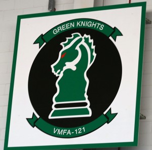 Green Knights Insignia in the Hanger. Credit: SLD