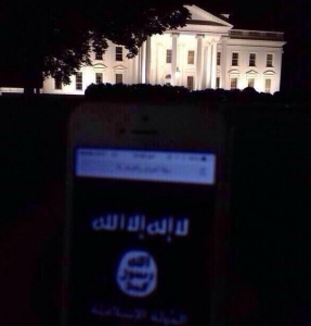 This particular tweet photo has been bandied about by ISIS members all over Twitter so it’s difficult to find the original source. There are also many who believe the White House photo is a fake due to the low quality and the lack of an obvious fence line. But the photo is certainly part of the information war.