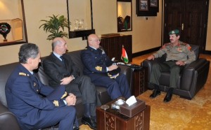 General Chief-of-Staff of the Kuwaiti Armed Forces Lieutenant General Abdulrahman Al-Othman and Italian Chief of Staff of Military Aviation Lieutenant General Pasquale Preziosa 