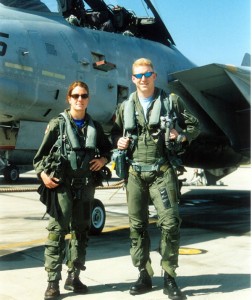 Delivery Crew from MSAWC, LCDR Charles "Scotty" Brown and RIO Lt Natalie "JJ" Good. Credit Photo: Craig Kaston 10/17/03 