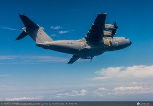 First A400M for the RAF in flight. 