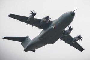 The first Royal Air Force A400M Atlas arrives at RAF Brize Norton [Picture: Steve Lympany, Crown copyright]
