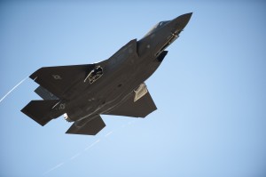 The 17th Luke Air Force Base F-35A Lightning II jet arrived at Luke Air Force Base Dec. 18, 2014. The jet accompanied the first Royal Australian Air Force F-35A Lightning II to arrive here. (U.S. Air Force photo by Staff Sgt. Staci Miller)
