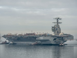 The USS Gerald Ford unders construction. Credit: USN