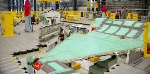 F-35 Wing Assembly at Cameri.  The same materials technology are used in Italy as in the United States. Credit: Alenia 