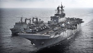 HMAS Success with USS Iwo Jima. Credit. Australian MoD