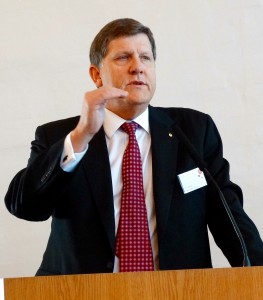 John Blackburn speaking at the Copenhagen Airppwer Conference. Credit Photo: SLD