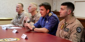 4 members of the panel aboard the USS WASP. Credit: Second Line of Defense