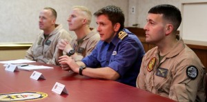 4 members of the panel aboard the USS WASP. Credit: Second Line of Defense 