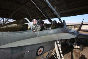 Chief of Air Force, Air Marshal Geoff Brown, AO, prior his last flight in an F/A-18 Hornet. *** Local Caption *** Chief of Air Force, Air Marshal Geoff Brown, AO, completed his last flight in an F/A-18 Hornet at RAAF Base Williamtown before completing his tenure as Chief of Air Force. In 1990, Air Marshal Brown was posted to RAAF Base Williamtown for Hornet conversion and then completed a short tour as a Hornet Pilot at No. 77 Squadron.
