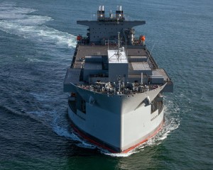 The USNS Lewis B. Puller, MLP-3 AFSB undergoes Builders Trials April 9th, 2015. 