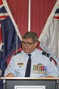 On 25 June 2015 members of No 52 Airborne Electronics Analyst Course graduated from the 12 month long course conducted at No 292 Squadron. Commander Surveillance and Response Group, Air Commodore Chris Westwood addresses the guests at the graduation ceremony. Credit: Australian Ministry of Defence