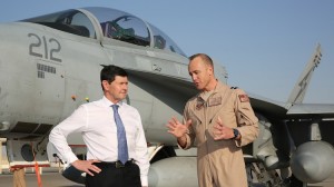 AIRCDRE Roberton with then Defence Minister Kevin Andrews during the Minister’s early January 2015 visit to the Middle East Region. (Defence) 