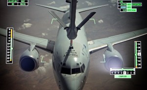 A Royal Australian Air Force (RAAF) E-7A Wedgetail carries out the first operational air-to-air refuellilng from a RAAF KC-30A Multi-Role Tanker Transport aircraft on operations above Iraq. *** Local Caption *** The Royal Australian Air Force (RAAF) marked a key milestone on 23 October with the first combat refuelling by a RAAF KC-30 Multi-Role Tanker Transport aircraft using its new-technology computerised refuelling boom. The flying boom system allows for faster transfer of fuel than the hose-and-drogue system and will allow the RAAF to refuel boom-refuelling equipped aircraft such as the C-17 Globemaster III strategic transport aircraft, the E-7A Wedgetail Airborne Early Warning and Control aircraft and the F-35 Lightning Joint Strike Fighter. The KC-30 and E-7A operating in Iraq are serving with the Air Task Group (ATG), the RAAFs air combat group operating within a US-led international coalition assembled to disrupt and degrade Daesh operations. The ATG comprises six RAAF F/A-18 Hornets, an E-7A Wedgetail Airborne Early Warning and Control aircraft and a KC-30A Multi-Role Tanker Transport aircraft. There are up to 350 personnel deployed, at any one time, to the Middle East Region as part of, or in direct support of the ATG, which is part of Australias broader Defence contribution to Iraq, codenamed Operation OKRA, which includes a Special Operations Task Group and a combined Australian  New Zealand training group for the Iraqi Army. 