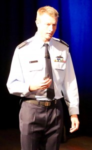 Group Captain Peter Mitchell, co-head of the Jericho project, speaking on the second day of the RAAF Airpower Conference, March 16, 2016. 