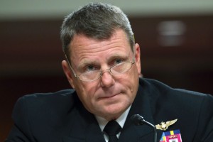 Adm. Bill Gortney, seen here at his Senate confirmation hearing in July, 2014, says he believes North Korea has an operational road-mobile missile that could carry nuclear weapons to the U.S. JOE GROMELSKI/STARS AND STRIPES 