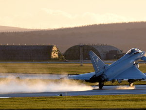 Typhoons from RAF Lossiemouth are currently in Estonia as part of a Nato peacekeeping mission. Credit: RAF 