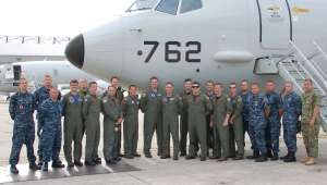 The crew from the round the world flight.