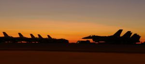 United States Air Force F-16s on the flightline at RAAF Base Darwin during Exercise Pitch Black 2016. Pitch Black is a biennial multinational air warfare exercise hosted by the Royal Australian Air Force (RAAF) that focuses on offensive counter air and defensive counter air combat in a simulated war environment. (Australian Defence Force photo by LSIS Jayson Tufrey) 