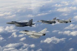 RAF Typhoons engage in a US-ROK exercise in South Korea. Credit Photo: RAF