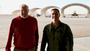 Ed Timperlake with Lt. Col. Bardo after our interview with him at Yuma.