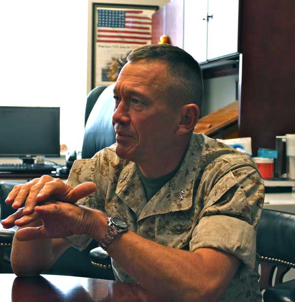 General "DoDavis During the SLD Interview in his office in Cherry Point (Credit: SLD)