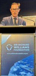 Ian Langford, presenting at the Williams Foundation Seminar 27 September 2023.