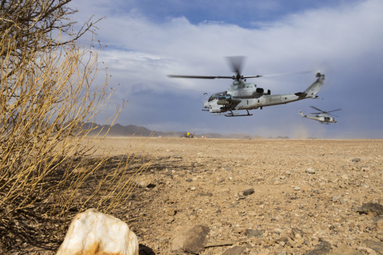 The H1s at MAWTS1 Participating in Weapons and Tactics Instructor